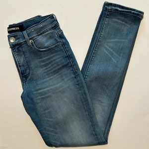 Express Cropped Legging Mid Rise Denim Size 00